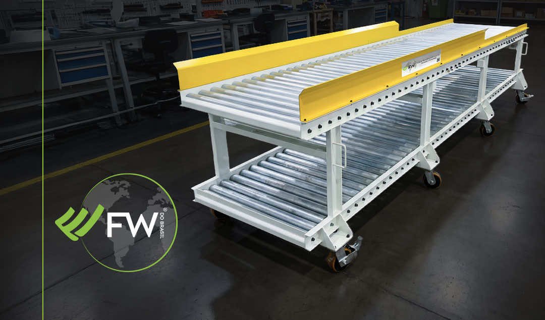 Transportadores Industriais com Roletes Metálicos